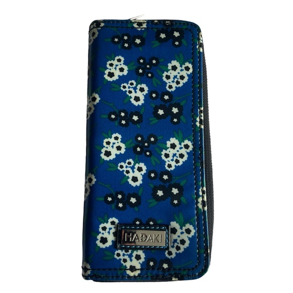 HADAKI Floral Pattern Zip Around Wallet - Picture 1 of 16